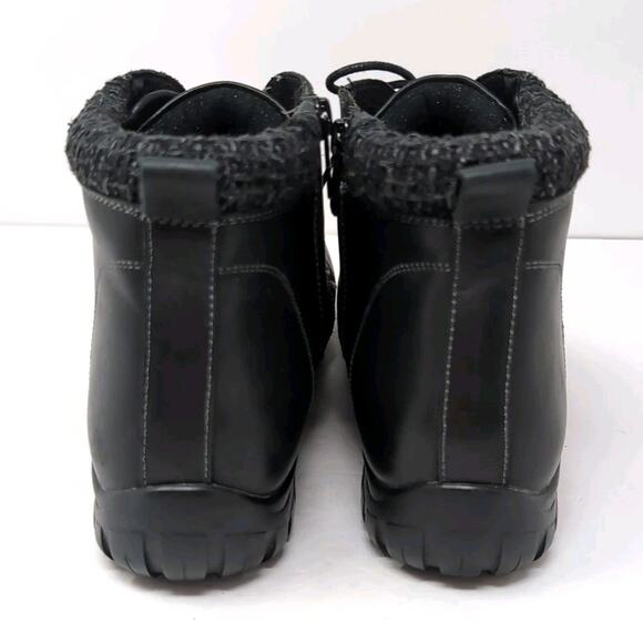 Propet Delaney Ankle Bootie Boots Women 11N (AA) Black Leather Zip/Lace WFV002L - Picture 5 of 9